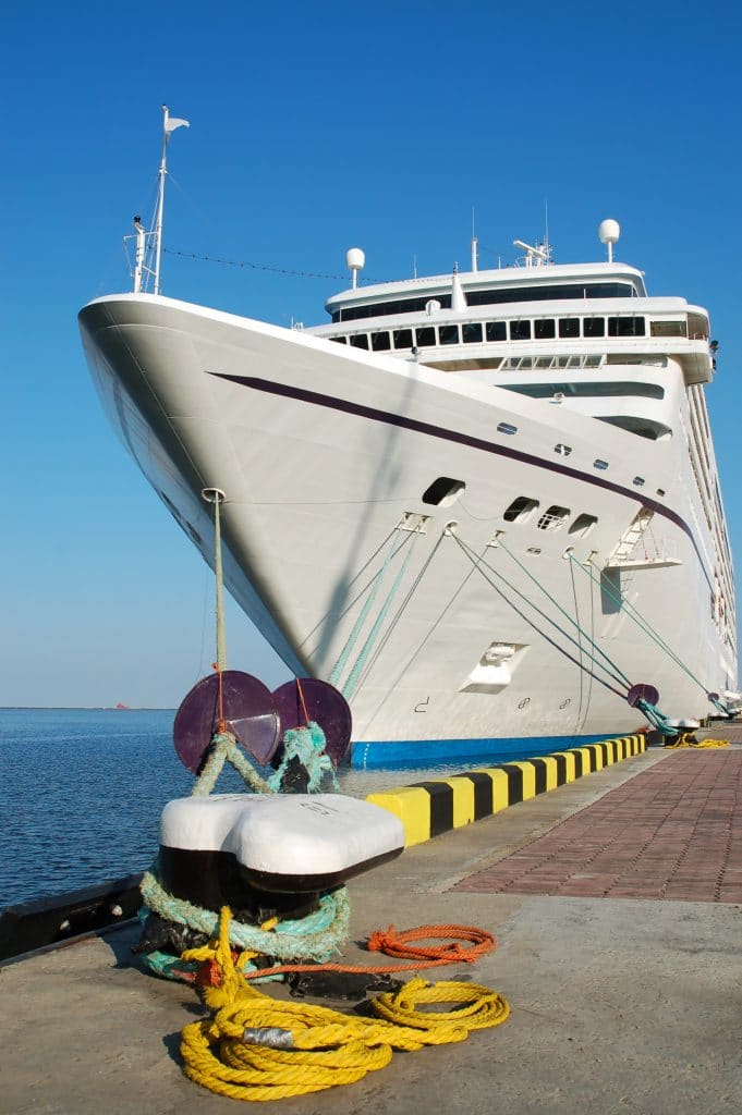 cruise ship transfers - closseup of the front of a cruise ship