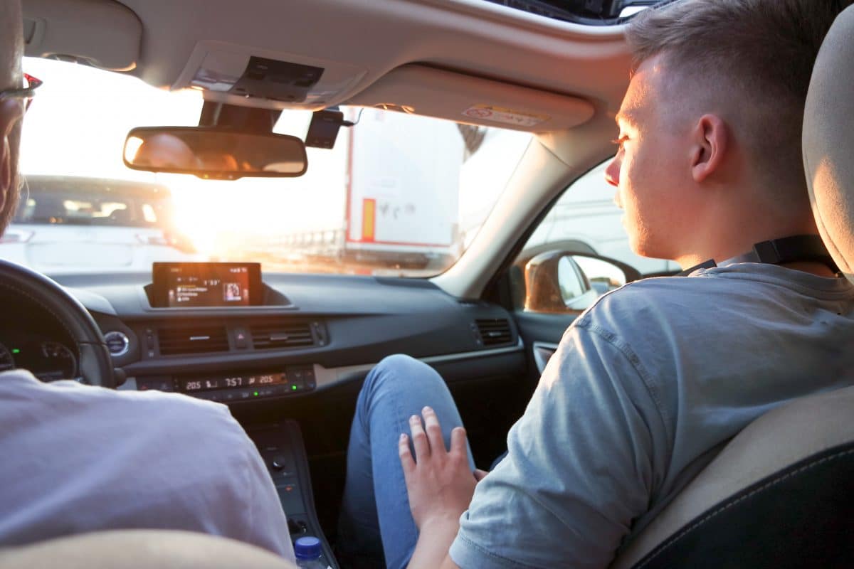 tours and events - couple in car